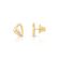 Brinco Dourado Polido com Madreperola Branca Nacar  BR01060119DOMP